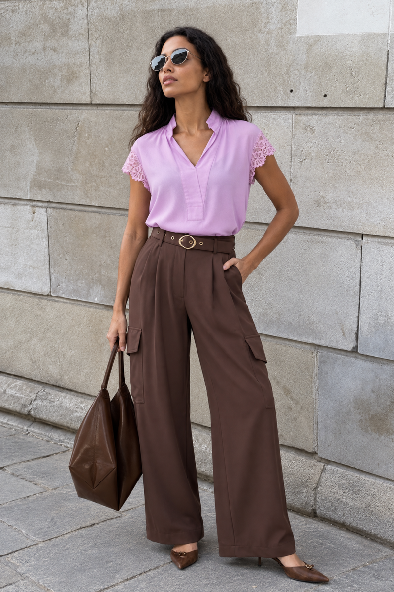 Wisteria Viscose Lace Blogger Shirt