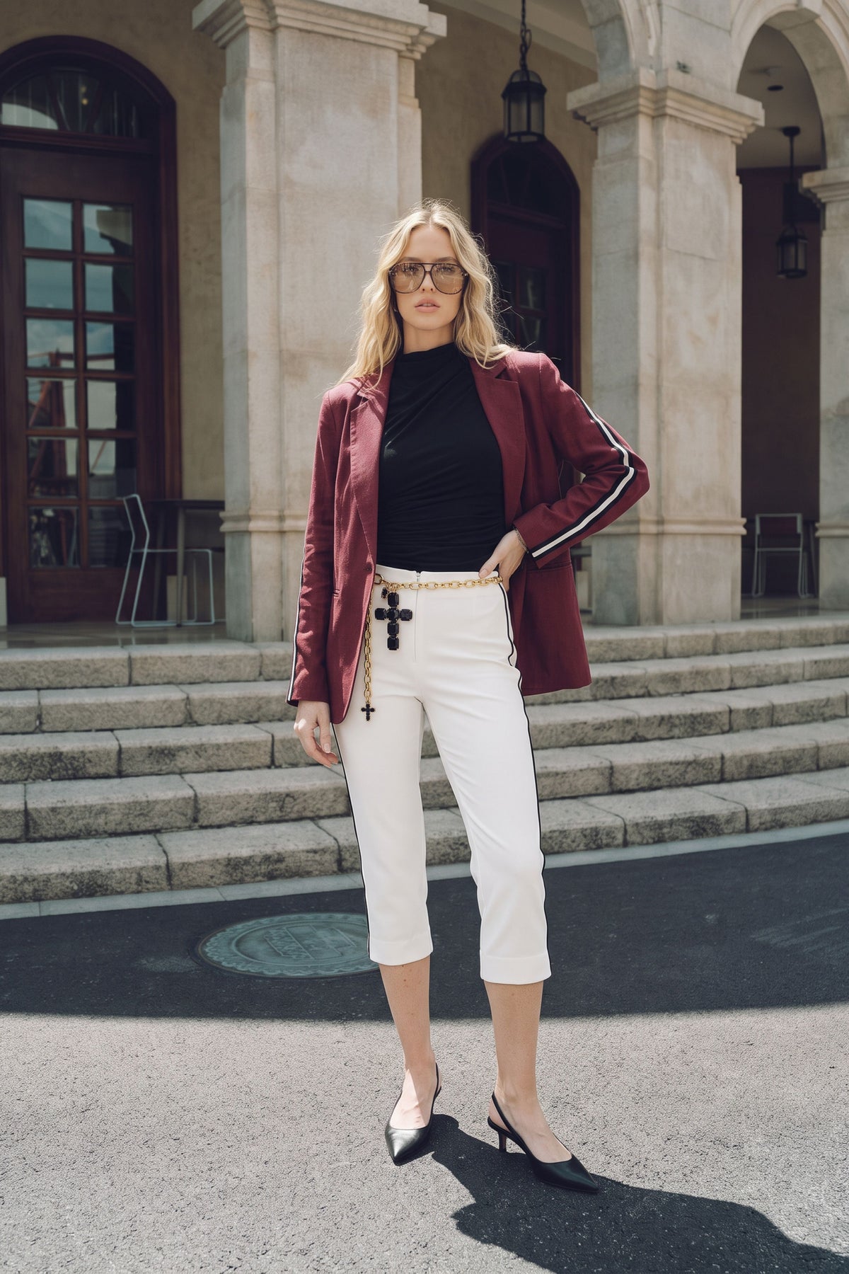 Ivory Euro Capri Pant