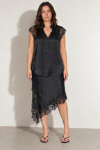 Black Glow Madrid Bias Skirt