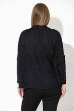 Black Fluffy Slouch Jumper