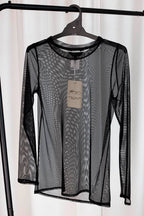 Black Mesh Basic Top - Final Sale
