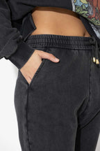 Charcoal Washed Cotton Lounge Pant