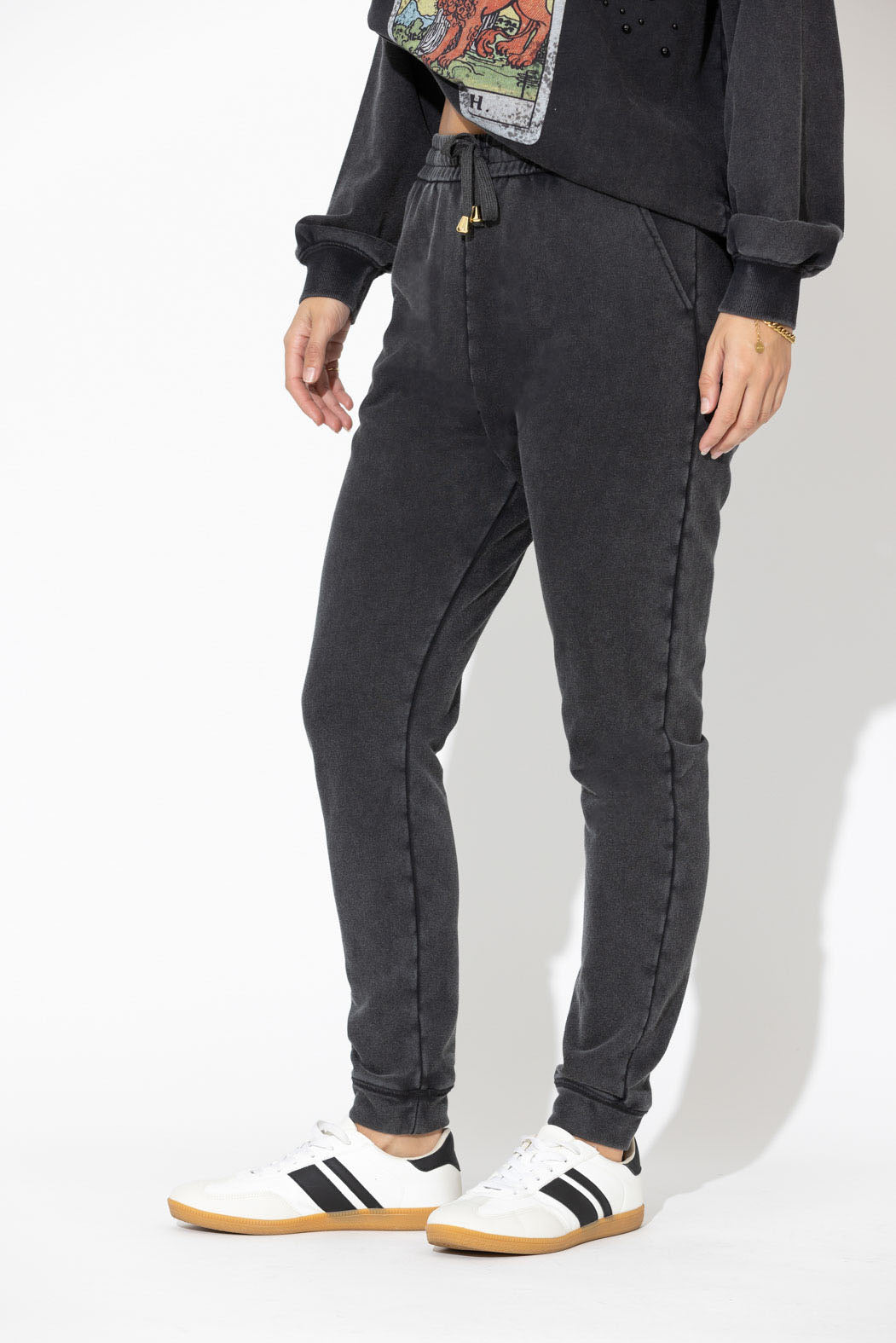 Charcoal Washed Cotton Lounge Pant