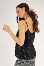 Black Sequin Cami - Sale