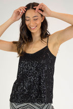 Black Sequin Cami - Sale