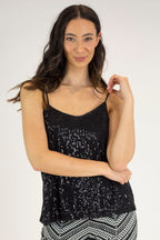 Black Sequin Cami - Sale