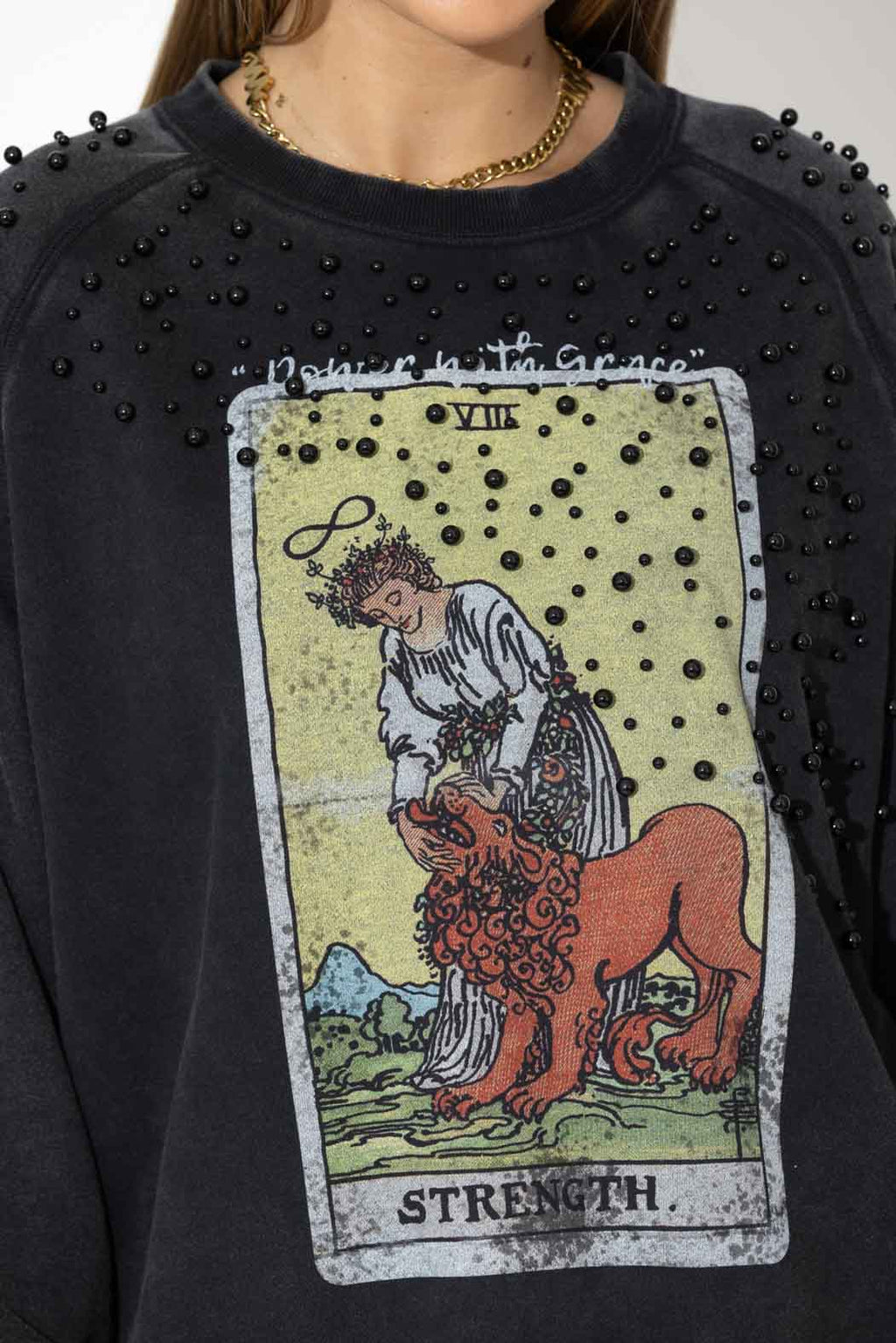 Charcoal Washed Cotton Tarot Jumper