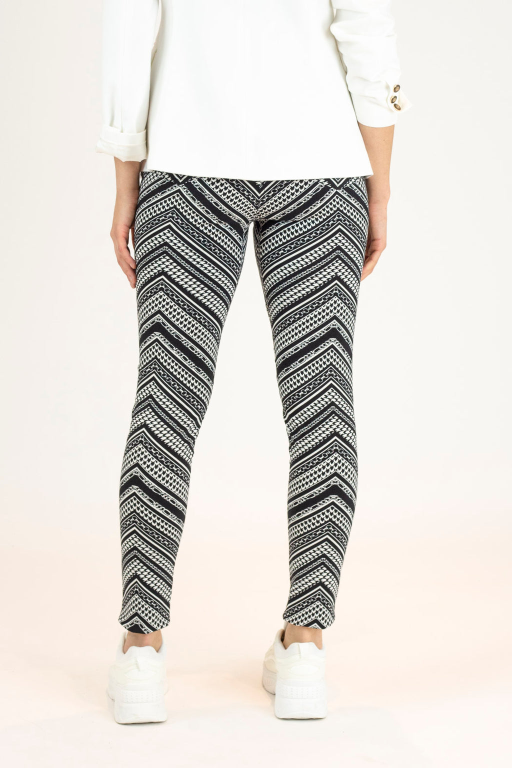 Black And White Bengaline Jean - Final Sale