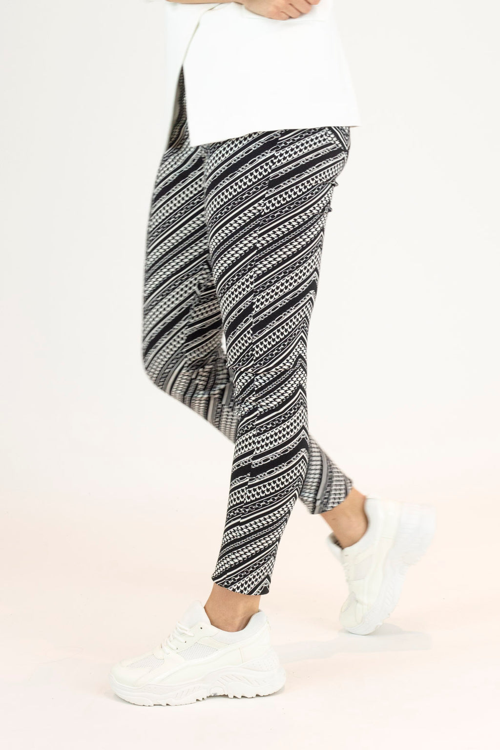 Black And White Bengaline Jean - Final Sale