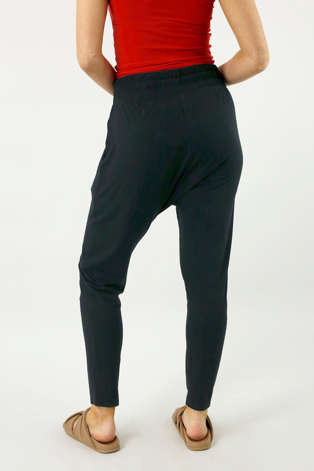 Black Bamboo Slouch Pants - FINAL SALE