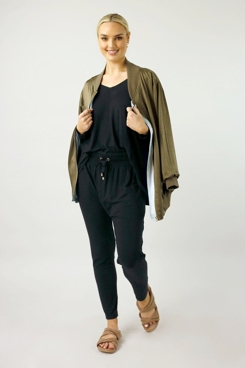 Black Bamboo Slouch Top - FINAL SALE