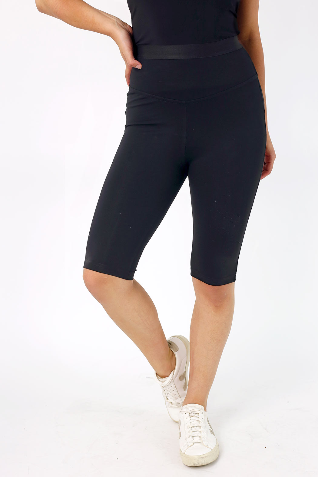 Black Ponte Bike Shorts - FINAL SALE