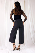 Black Bengaline Culotte - SALE