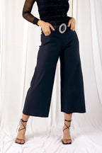 Black Bengaline Culotte - SALE