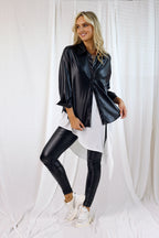 Black Waxed Girlfriend Shirt - FINAL SALE