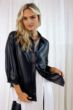 Black Waxed Girlfriend Shirt - FINAL SALE