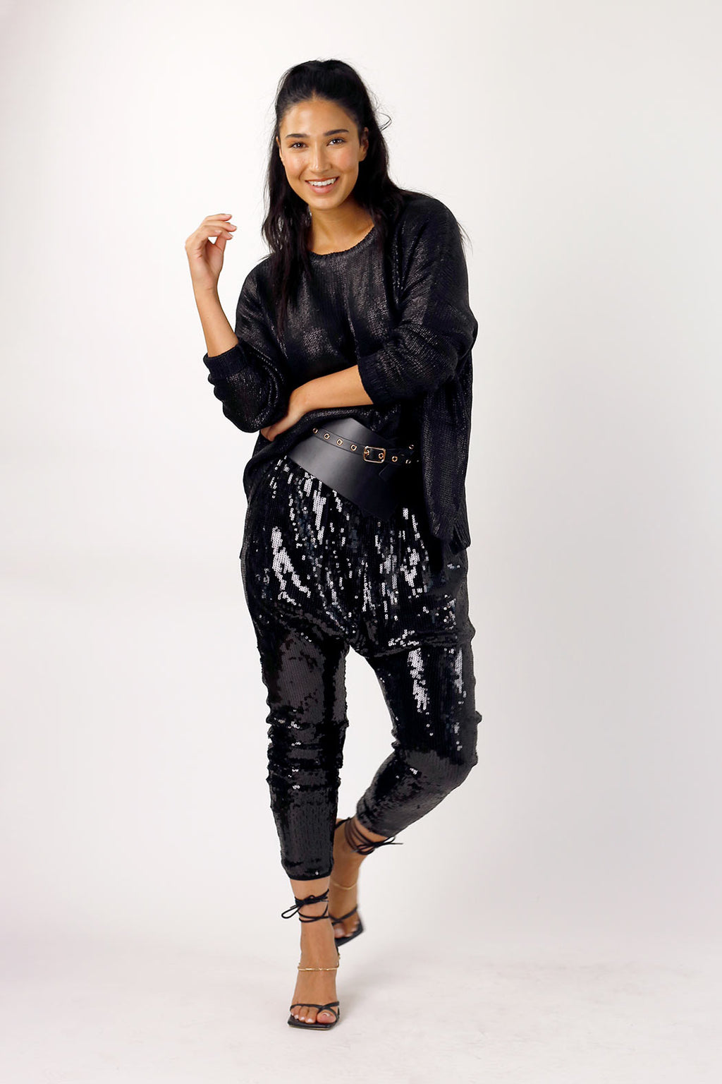 Black Sequin Droppie