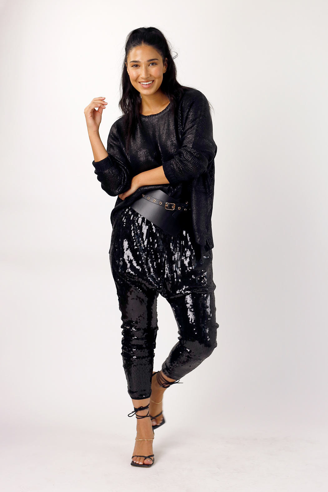 Black Sequin Droppie