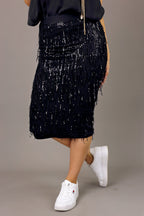 Black Allure Sequin Skirt - SALE