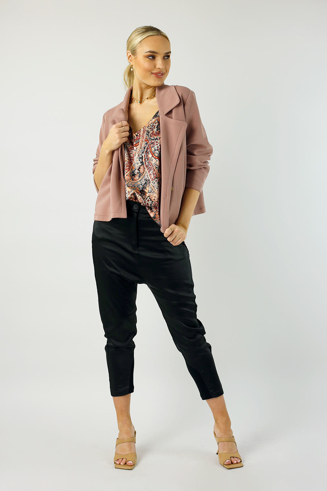 Black Satin Droppie - NT