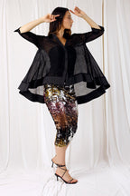 Black Luxury Swing Shirt - SALE