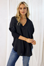 Black Seta Twist Back Top - FINAL SALE