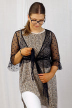 Spot Mesh Flounce Jacket