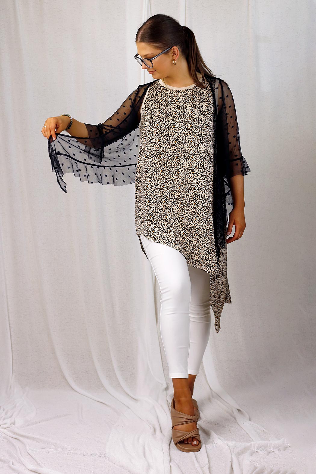 Spot Mesh Flounce Jacket