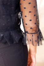 Spot Mesh Flounce Jacket