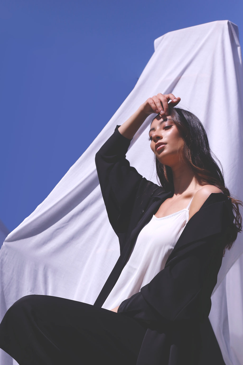 Black Soft Touch Trench - SALE