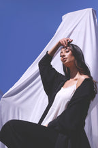 Black Soft Touch Trench - SALE