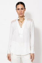 White Glow Lace Blogger Shirt