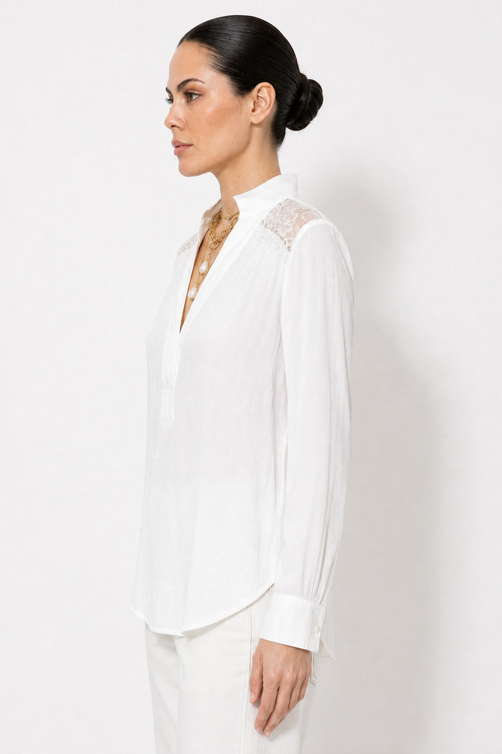 White Glow Lace Blogger Shirt