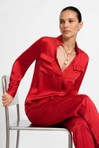 Red Glow Cargo Blogger Shirt