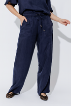 Navy Tencel/Linen Pant