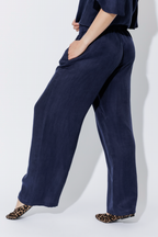 Navy Tencel/Linen Pant