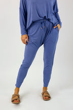 Deep Periwinkle Bamboo Slouch Pants
