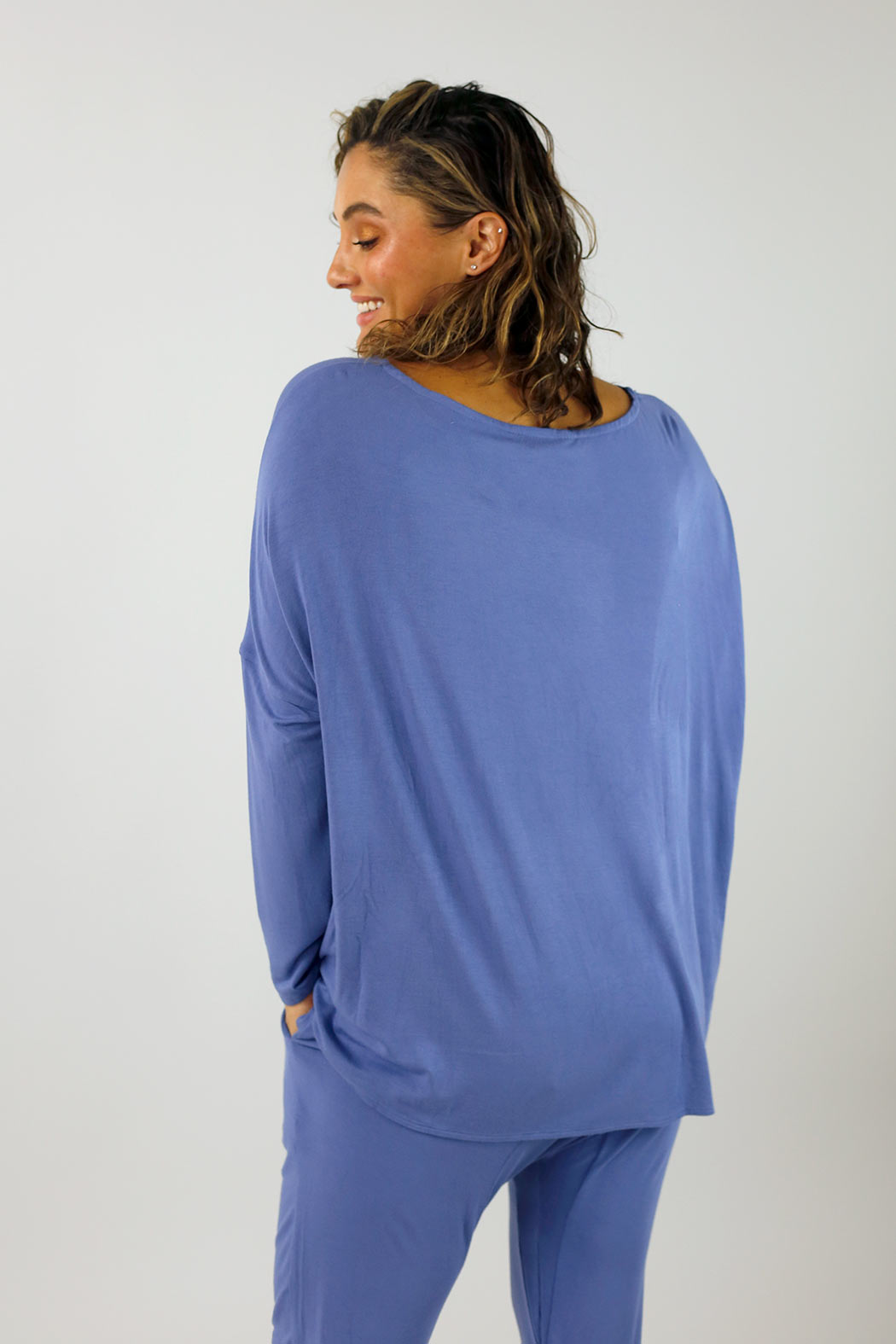 Periwinkle Bamboo Slouch Top