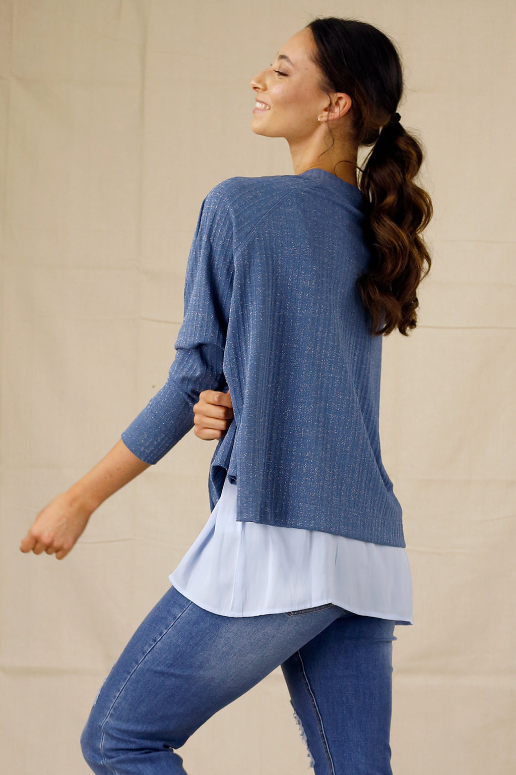 Denim Twinkle Crop Cardi - SALE