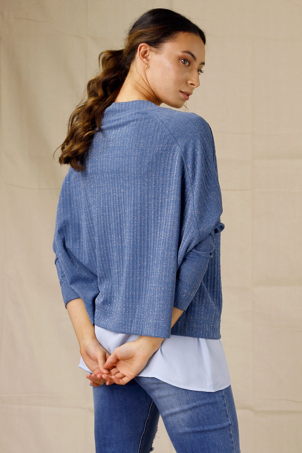 Denim Twinkle Crop Cardi - SALE