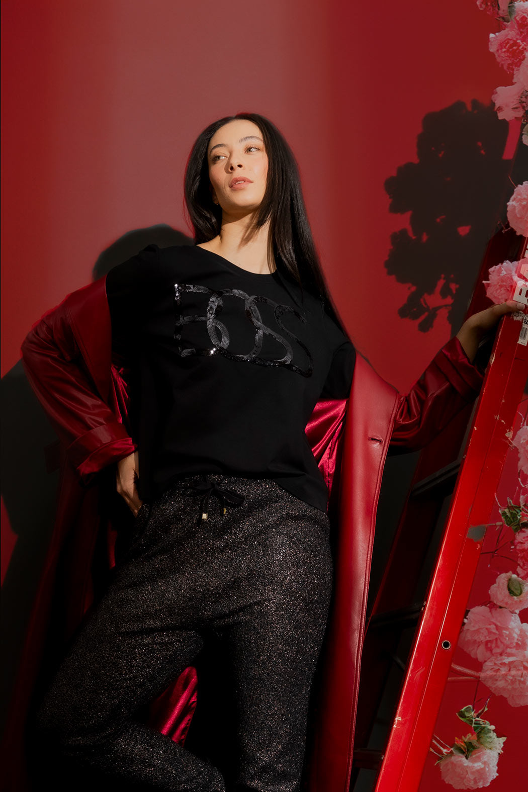 Black Boss Long Sleeve Tee