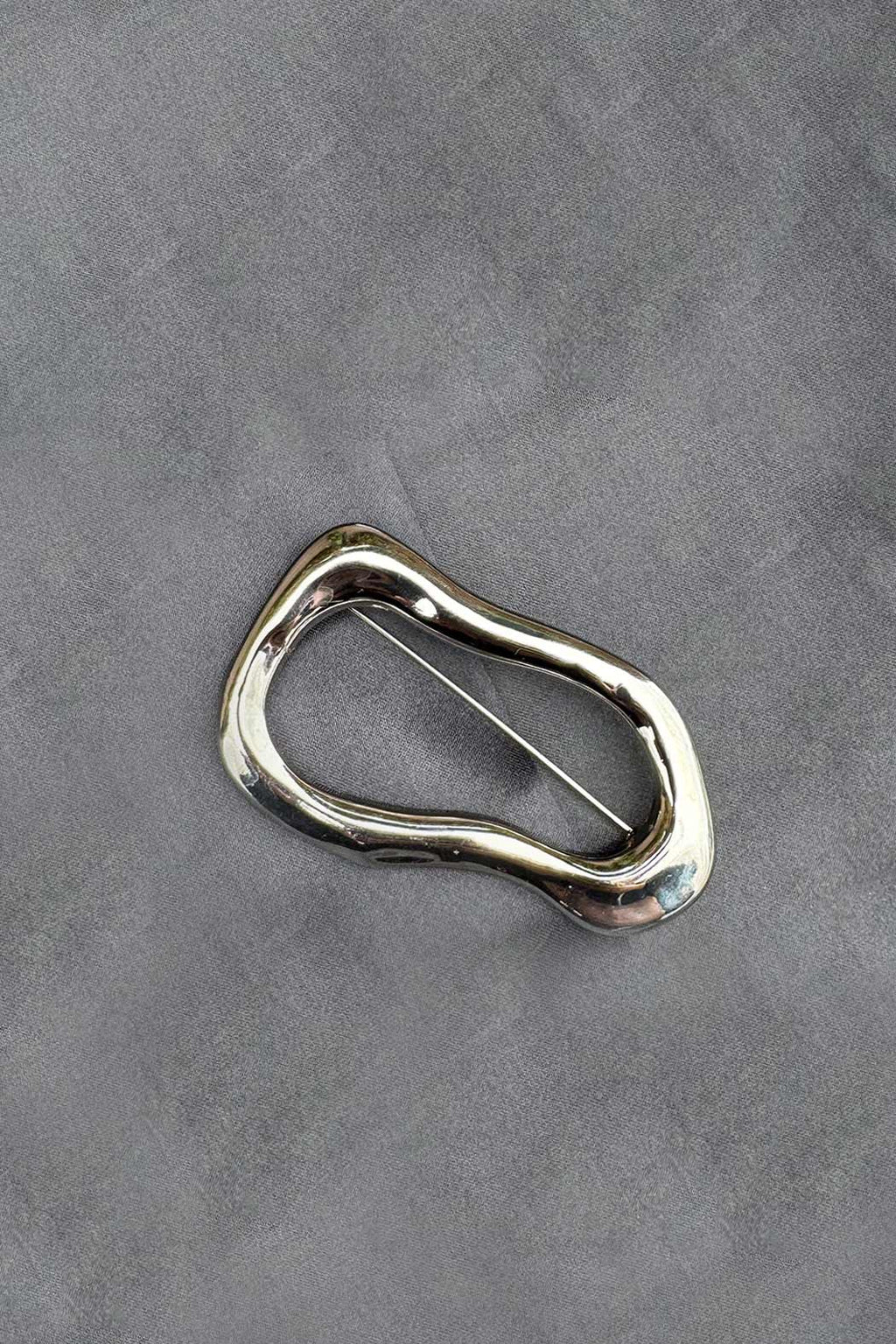Silver Wave Brooch Silver O/S
