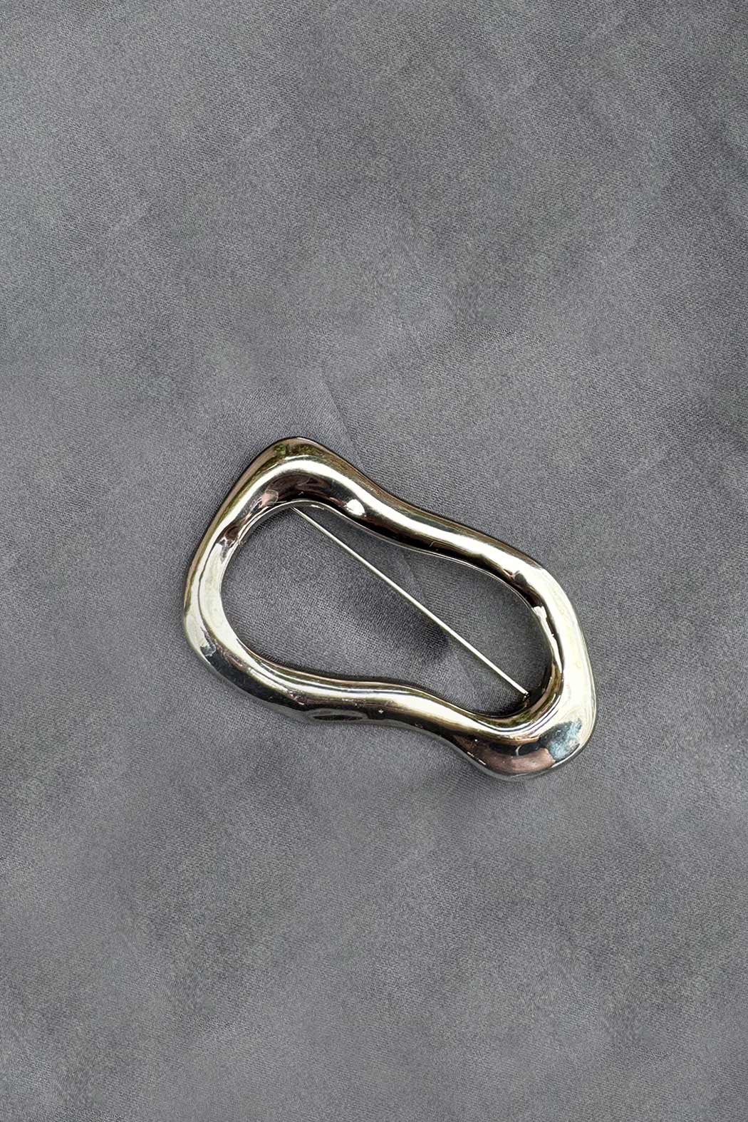 Silver Wave Brooch Silver O/S