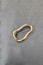 Gold Wave Brooch Gold O/S