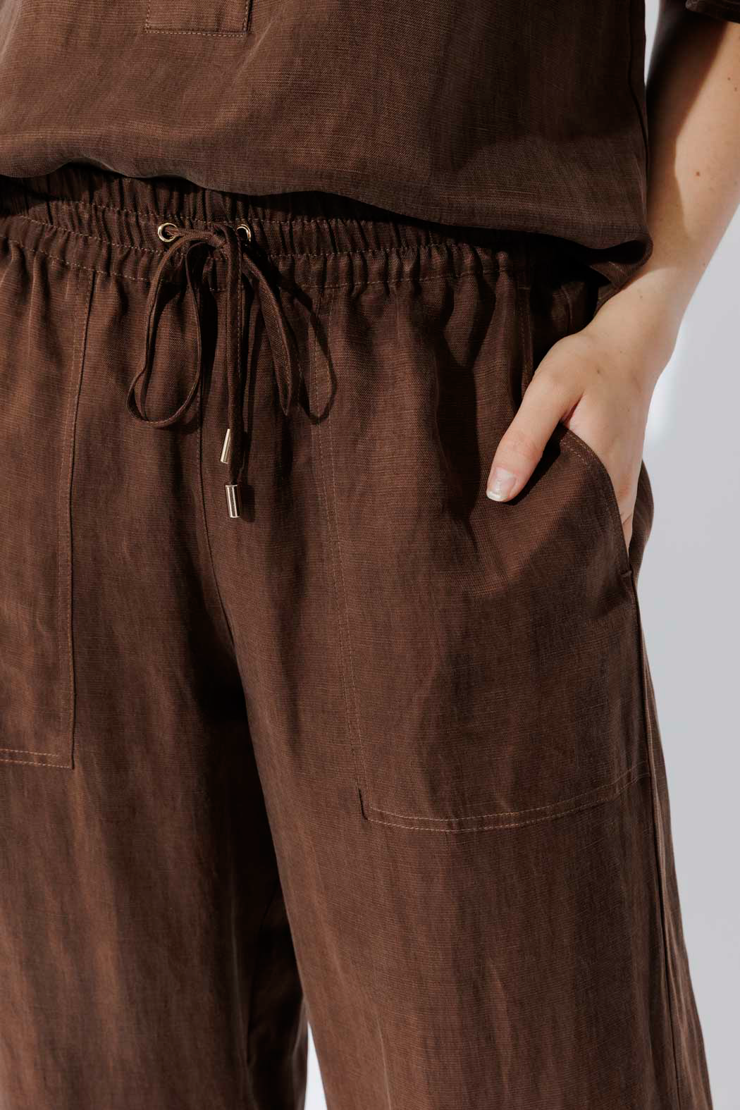 Coffee Tencel/Linen Pant