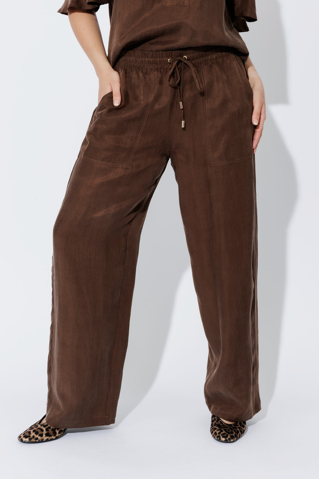 Coffee Tencel/Linen Pant