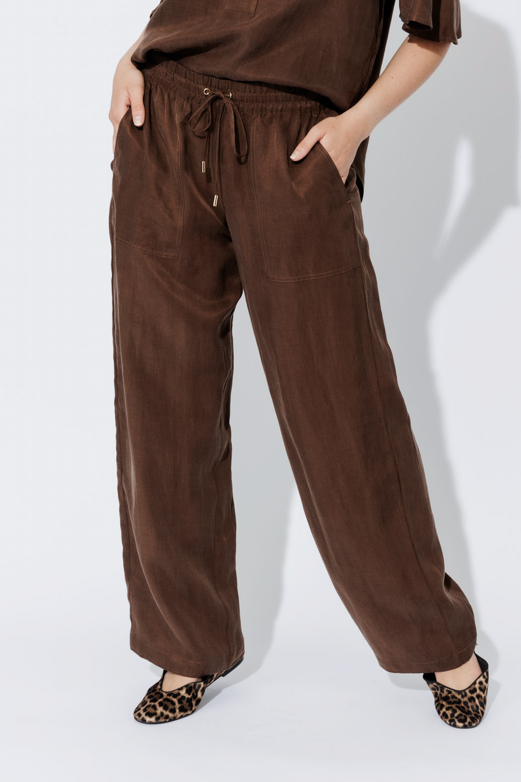 Coffee Tencel/Linen Pant