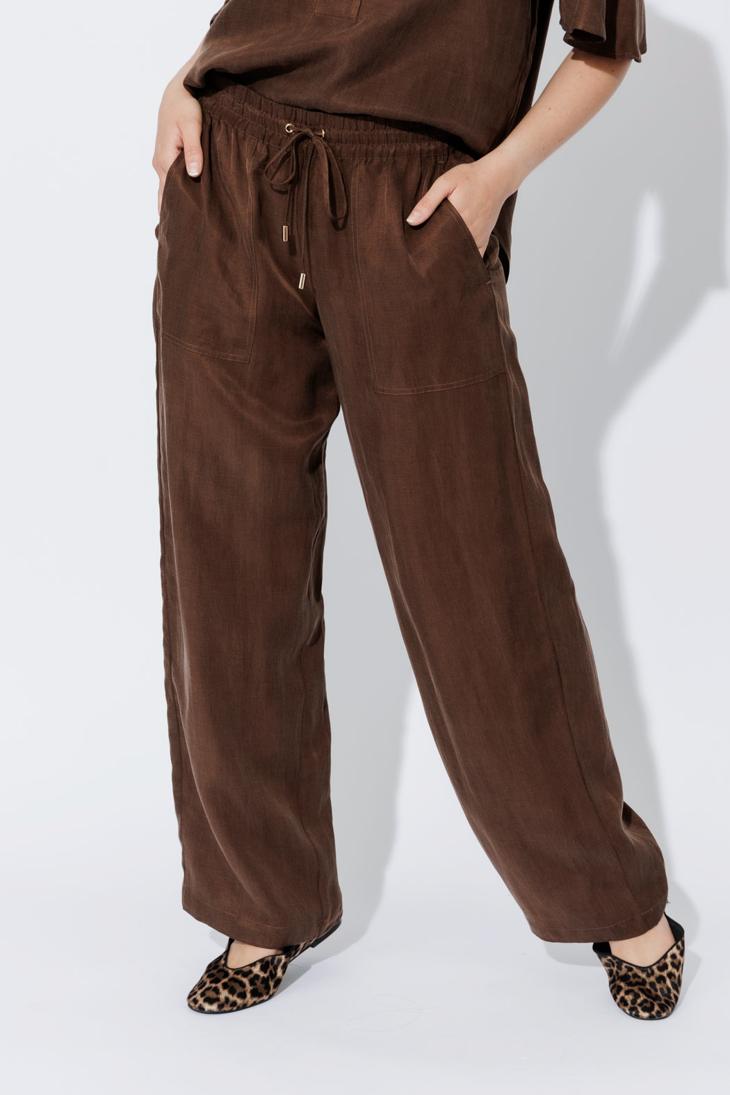Coffee Tencel/Linen Pant