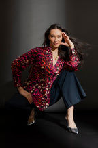 Burgundy Animal Blogger Shirt