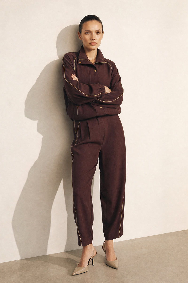 Burgundy Lustra Cleo Pant